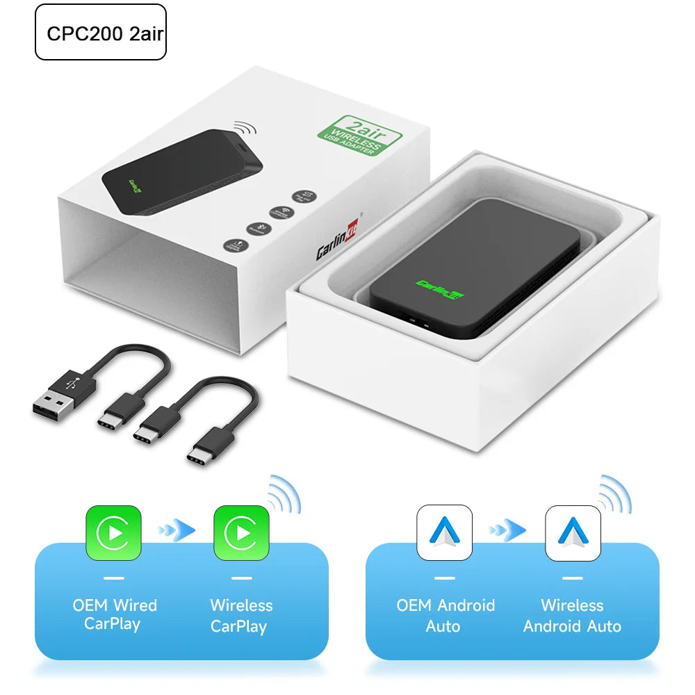 CarlinKit 5.0 Wireless Android Auto & CarPlay Adapter | 2Air & CP2A for OEM Cars alternate view