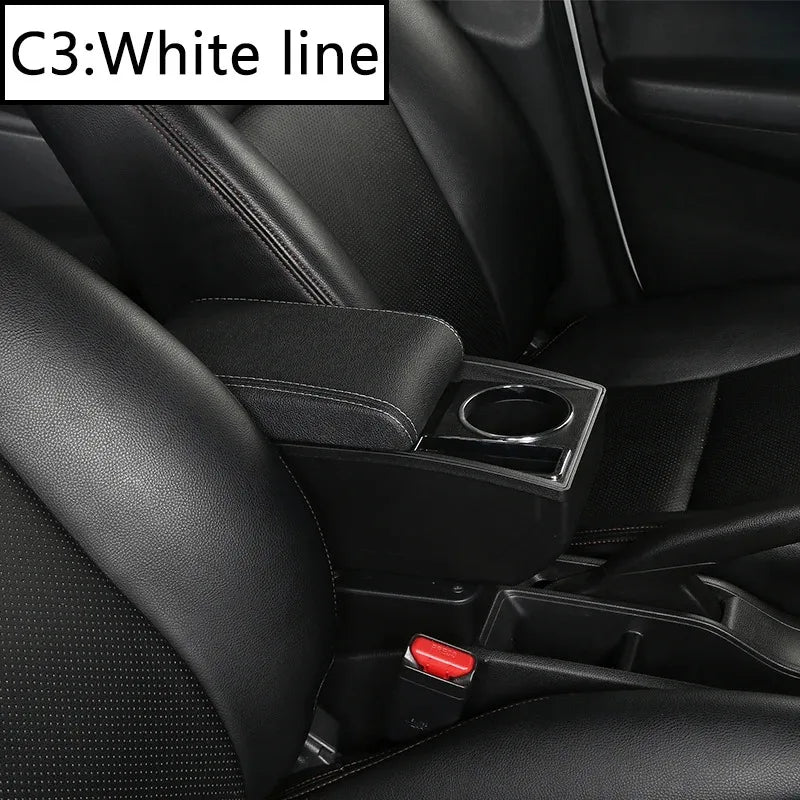 For Peugeot 207 Armrest for Peugeot 207CC Interior Center Armrest Storage Box Without US detail view