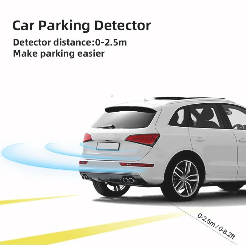Car LED Parking Sensor Kit with 4 Radar Accurate Digital Display of Obstacle Distance lifestyle view
