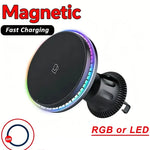 Magnetic Car Wireless Charger RGB For iPhone 12-15 Series | Vent Clip