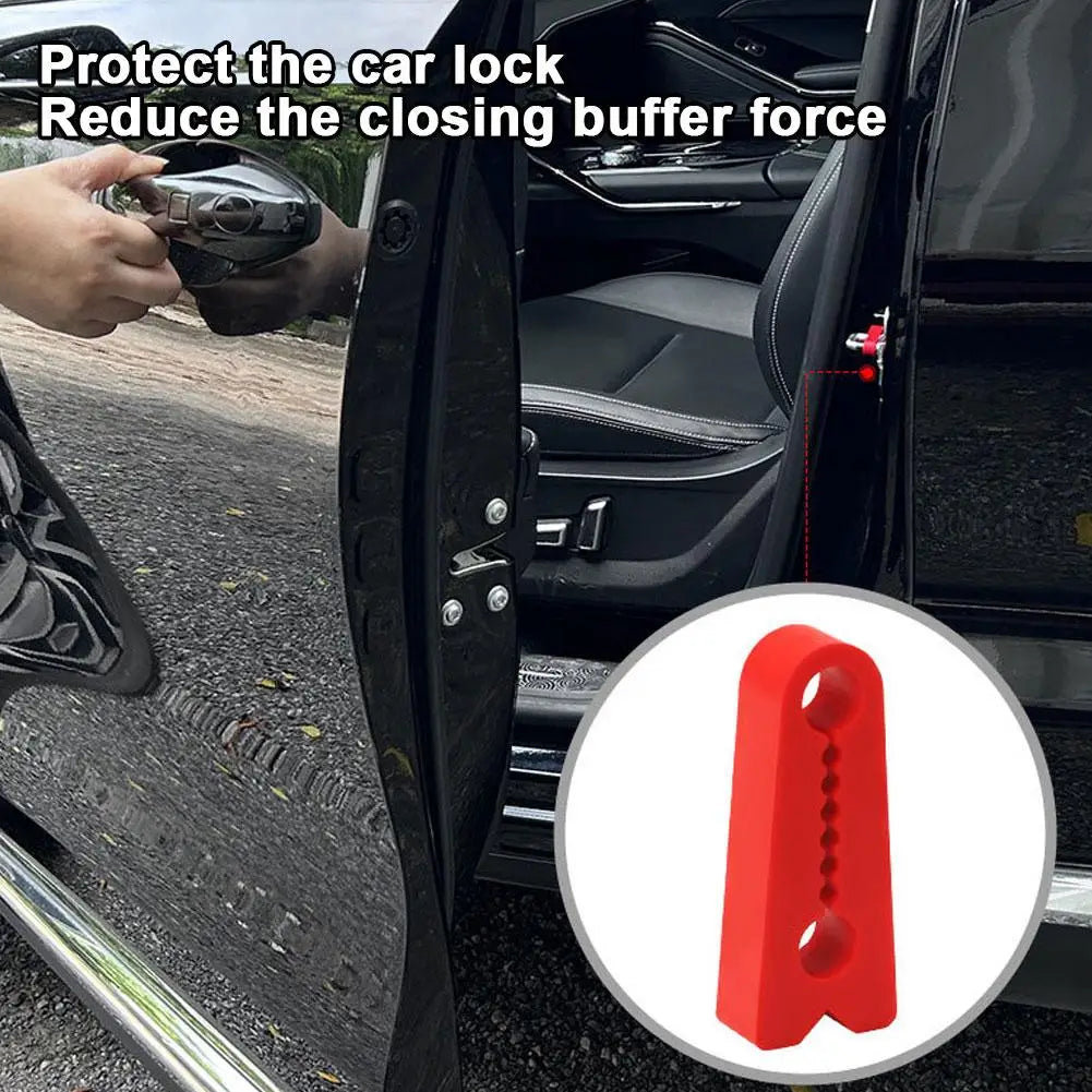 4pcs Car Door Lock Shock Absorber Silicone Cover Noise Reduction & Anti-Collision Pad, U detail view