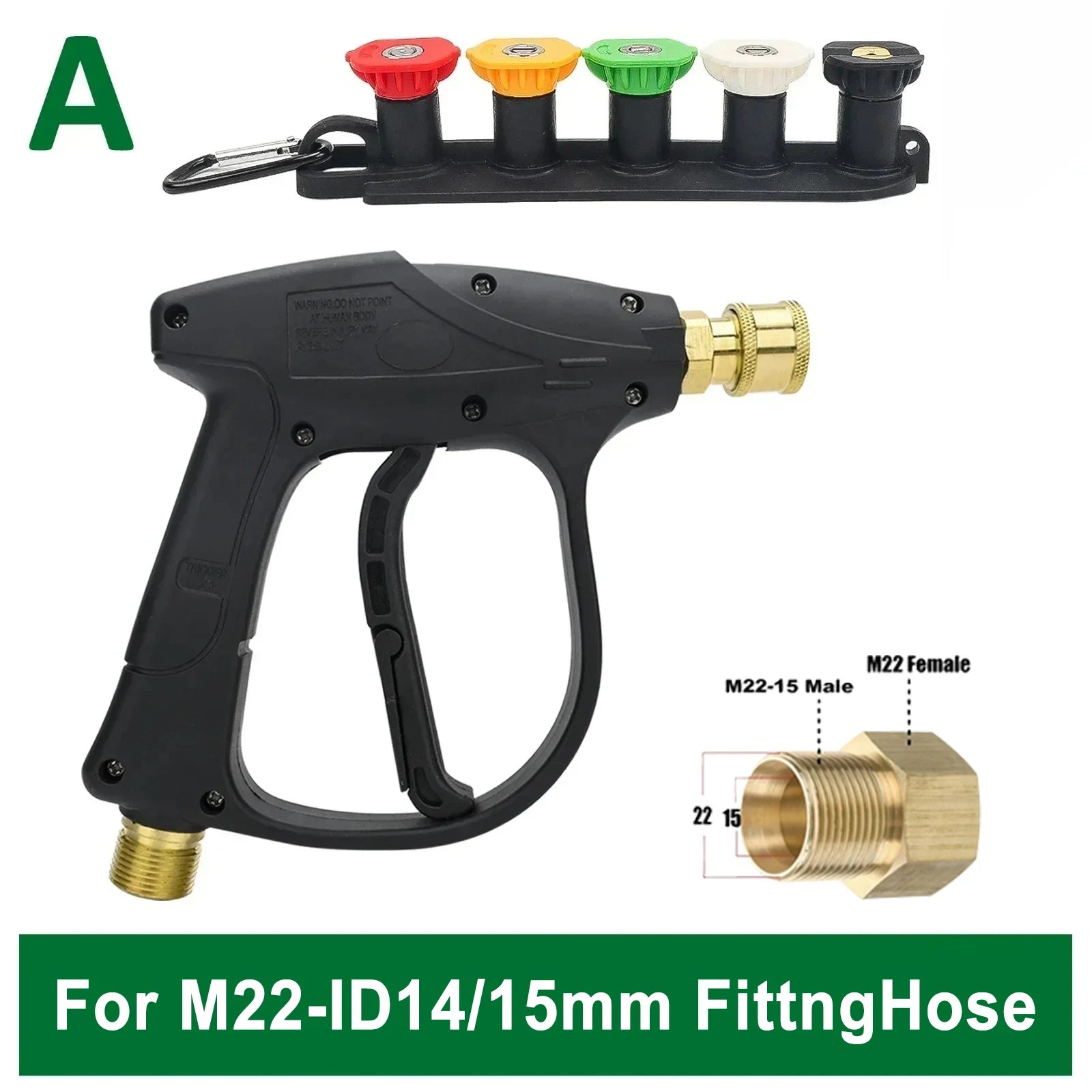 Portable High Pressure Washer Gun Kit | Foam Cannon & M22 Adapter for Car Cleaning alternate view