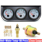 52mm Triple Gauge Kit 3 in 1 | Car Water Temp, Oil Pressure & Voltage Meter additional angle