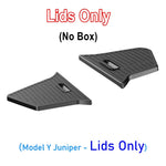 TESMAYX Car Trunk Side Storage Box for Tesla Model Y Juniper 2025 | Flocking TPE Mat C close-up view
