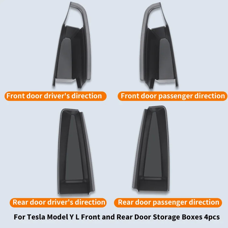 Tesla Model Y Juniper/YL Door Handle Storage Box | 4-Piece Car Organizer Set additional angle