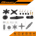 25T 28T Servo Arm Part Double Head Round Type Steering Gear Set Accessories for Emax JX SPT DSPOWER HD 20kg 30kg RC Helicopter