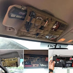 Multifunctional MOLLE Sun Visor Storage Bag Tactical Car Organizer Pouch for Pickup Trucks SUVs Tool