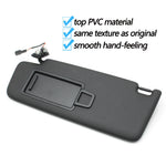 LHD Black Car Left Right Sun Shade Visor Panel Makeup Cosmetic Mirror Cover For Porsche Macan 2014-2024 95B857551 95B857552