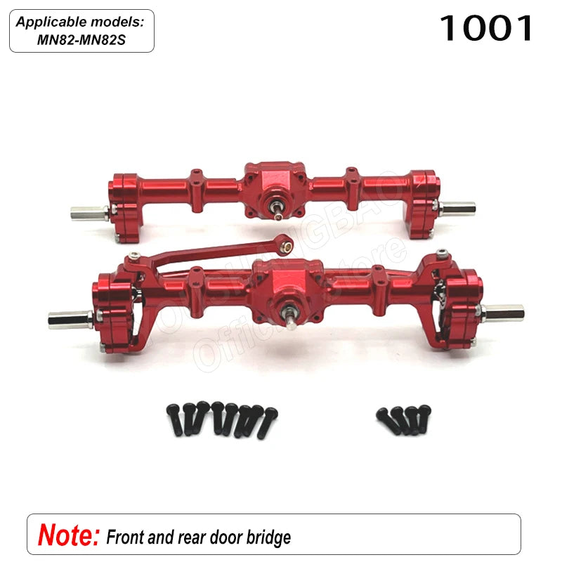 MN Series 82 82S Off-road Vehicle Parts - Metal Upgrade Accessories: Front and Rear Axles, Transmission Shaft, Tie Rods, Frame