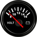 AD Universal 52mm Voltmeter | 8-16V Waterproof Gauge for Car Motorcycle Boat with Red Ba detail view