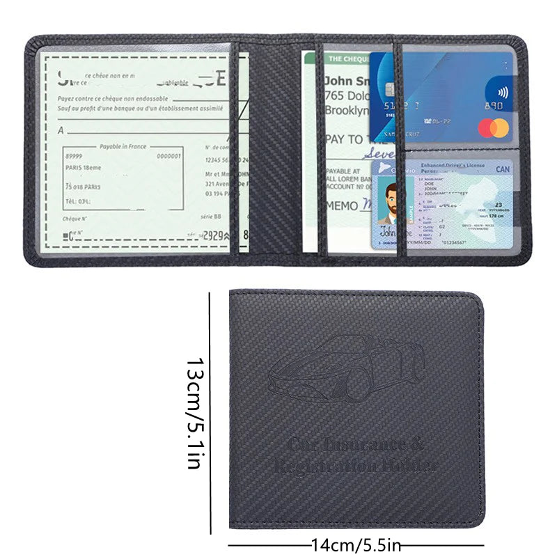 PU Car Registration and Insurance Card Holder lifestyle view