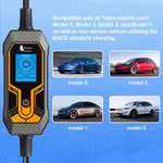 feyree Portable EV Charger Wallbox Tesla 7KW 32A Level 2 | Current Adjustable with additional angle