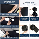 Foldable Car Windshield Sunshade | Front Window Sun Protection with Storage Bag lifestyle view