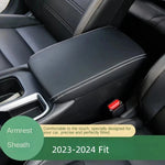 For Honda Fit 2023-2024 Car Center Console Armrest Box Cover Leather Protective Cover Trim