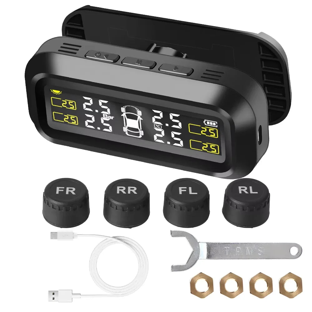 Solar Power External Sensor TPMS Tyre Pressure Monitoring System | 2025 Auto Securi additional angle