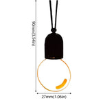 Acrylic Retro LED Bulb Rearview Mirror Pendant