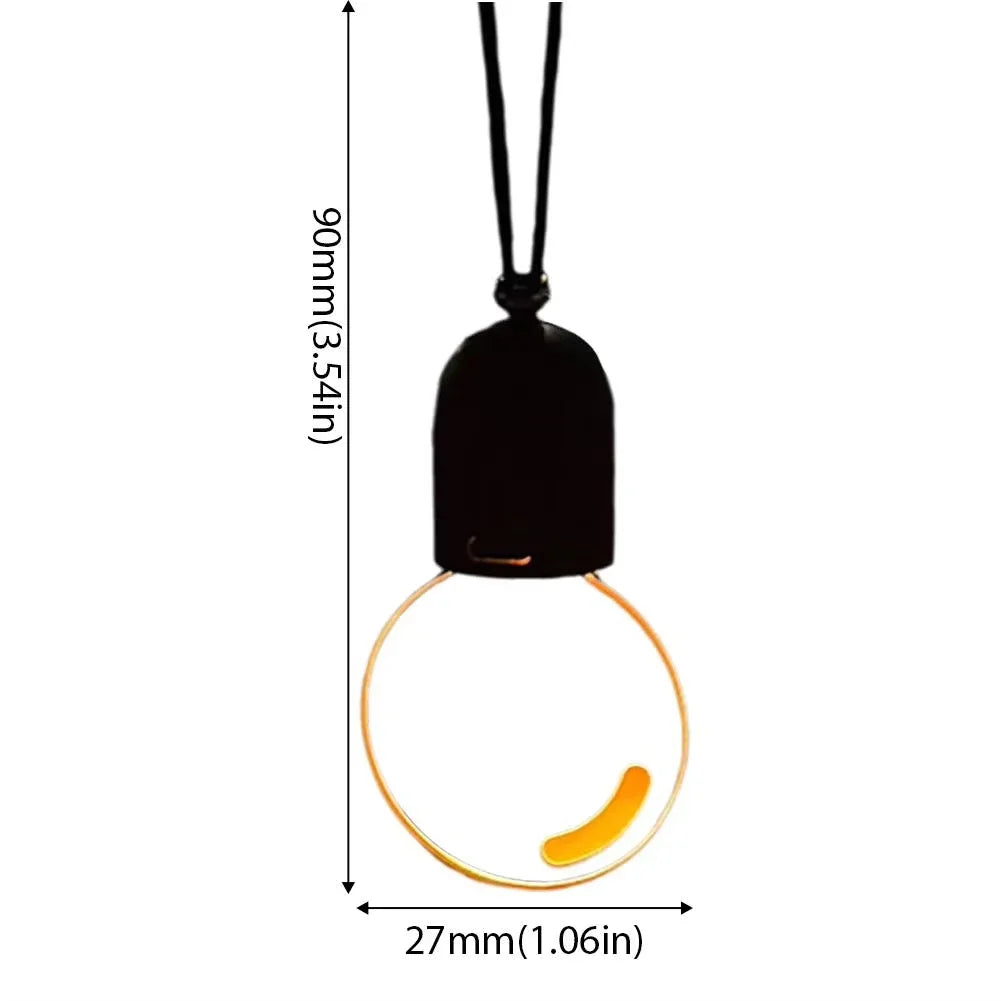 Acrylic Retro LED Bulb Rearview Mirror Pendant