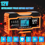 EAFC 240W Smart Car Battery Charger 12V 12A Charge for Car Batteries 7-Stage Charging Pulse Repair for AGM GEL WET Lead Acid