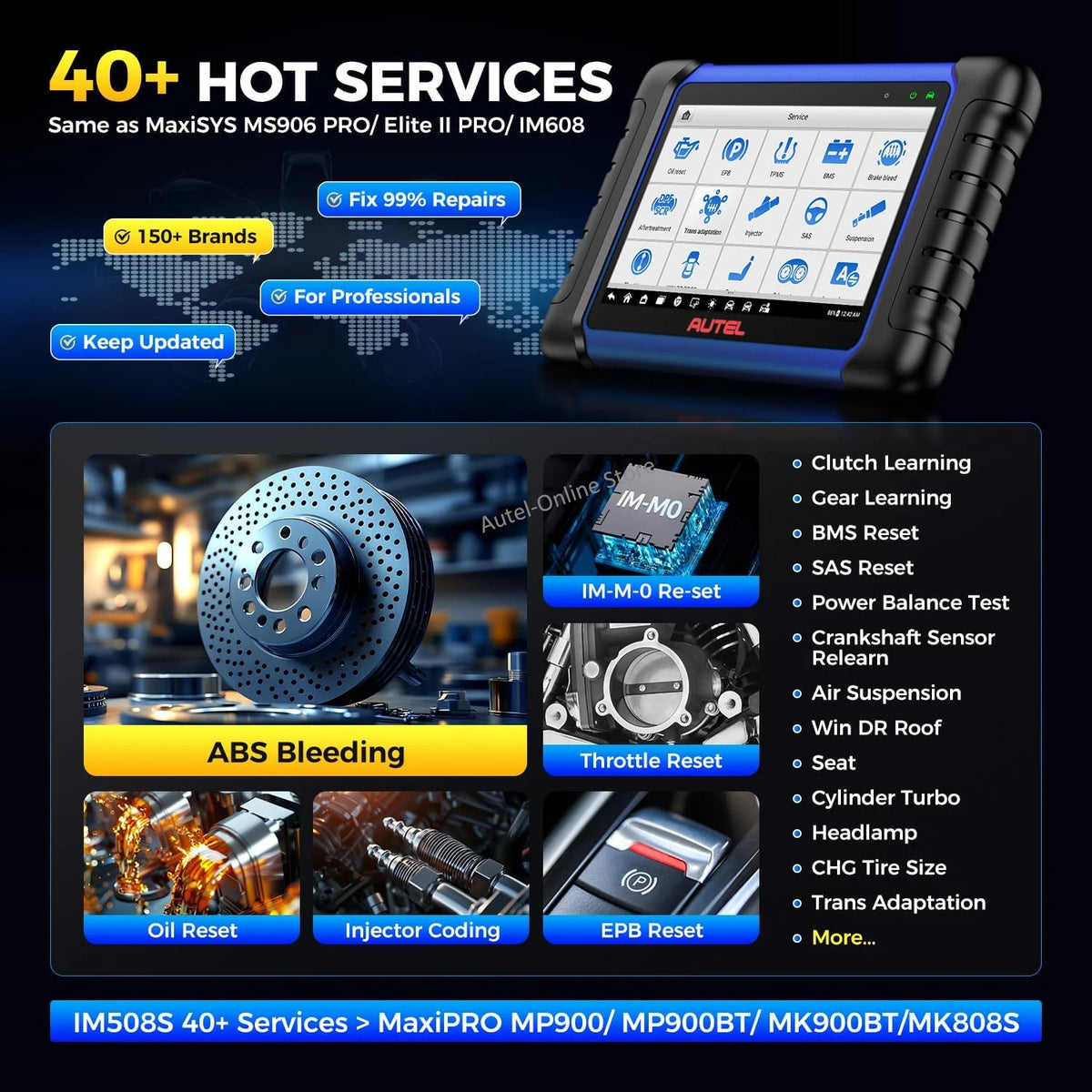 Autel MaxiIM IM508S IMMO Programming Diagnostic Tool OBD2 Auto Automotive Scanner All-in-One Key Programmer, Up Of IM508 KM100