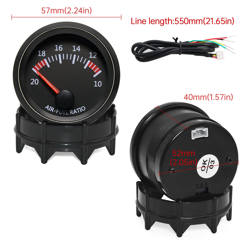 52MM Narrowband Digital Air Fuel Ratio Gauge Kit 12 V Car Volmeter O2 Sensor Car Modification Accessories
