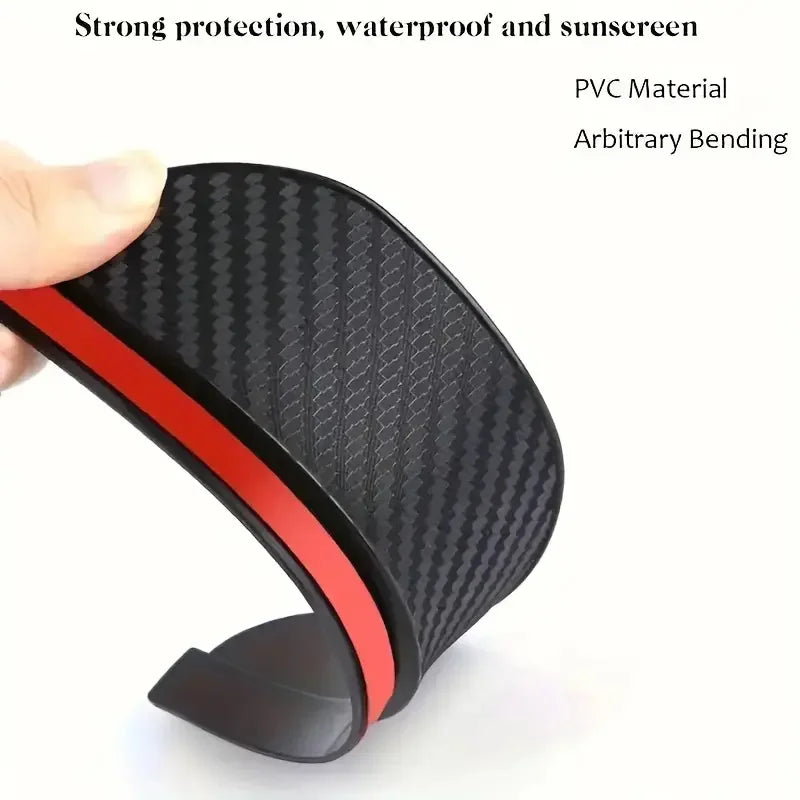 1 Pair  Black Car Rearview Mirror Rain Visors, Self-Adhesive Sun Shade Guards, Universal Fit for All Vehicles