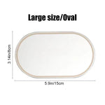 Car Sun Visor Makeup Mirror Stainless Steel Auto Rearview Mirror Self-adhesive Vanity Mirror Car Interior Cosmetic Mirror