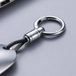 Car Key Chain Pendant Metal Simple Key Chain Men's Waist Hanging Buckle Ring Pendant H close-up view