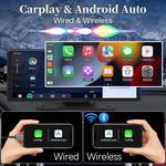 10.26" Car Mirror Radio Multimedia Video Player Universal Wireless Carplay Android Au alternate view