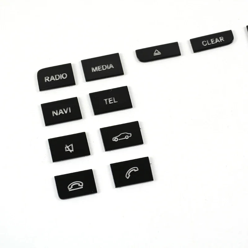 Car Center Console CD Panel Multimedia Button Stickers ABS For Mercedes Benz CLS W218 GLA X156 2014-2016 Interior Accessories