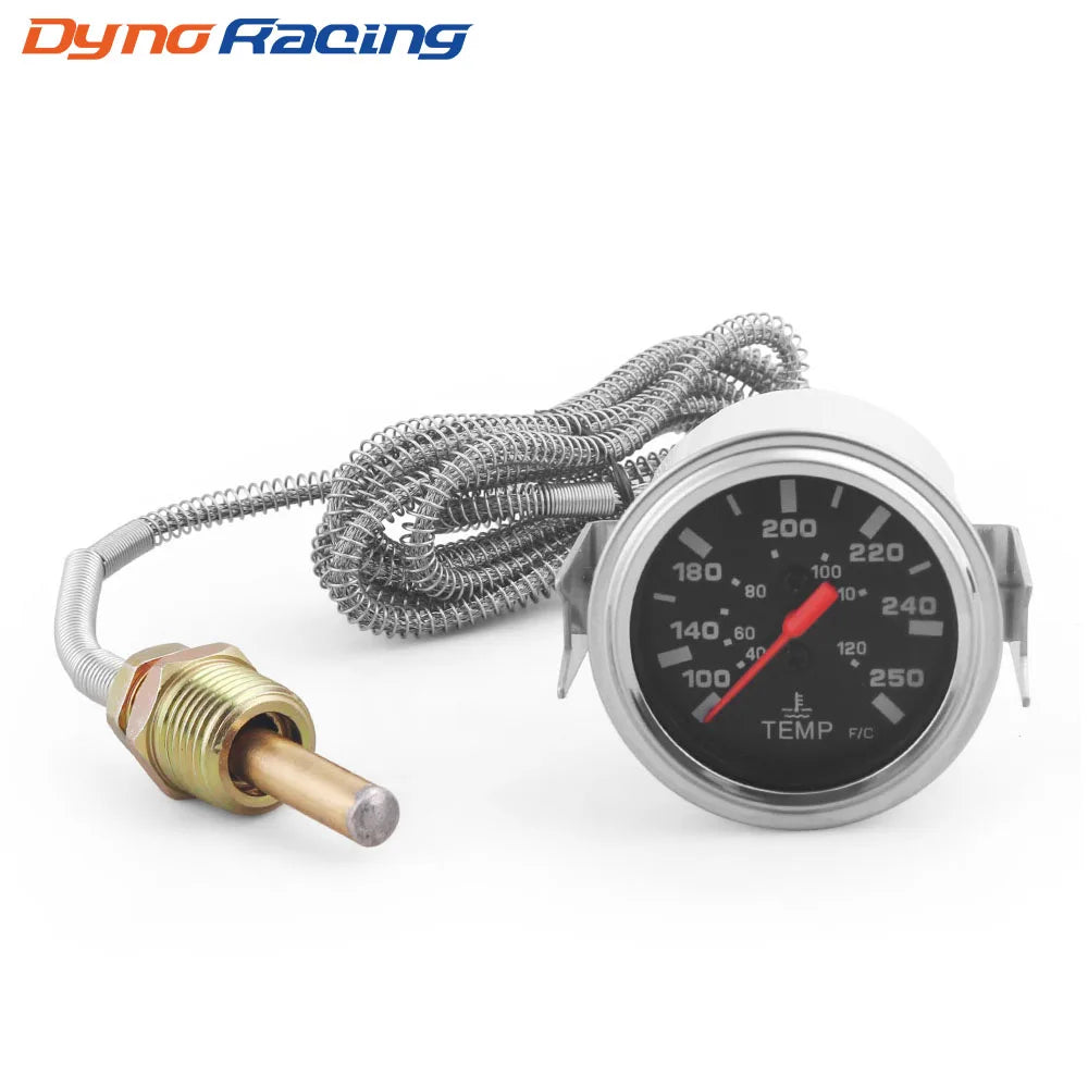 2" 52MM Mechanical Water Temp Gauge | 12V Car Temperature Gauge with Sensor