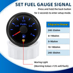 2" 52mm Fuel Level Gauge with Flashing Alarm | 7 Color Backlight for Car Boat lifestyle view
