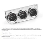 3 in 1 Car Gauge Kit 2INCH 52mm | Volt Water Temp Oil Press Triple Gauge Set with Sensors