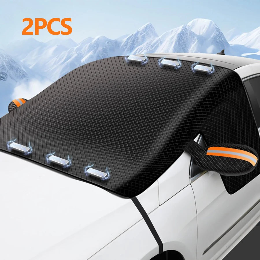 Winter Car Windshield Cover | Magnetic Snow Guard for Front Window lifestyle view