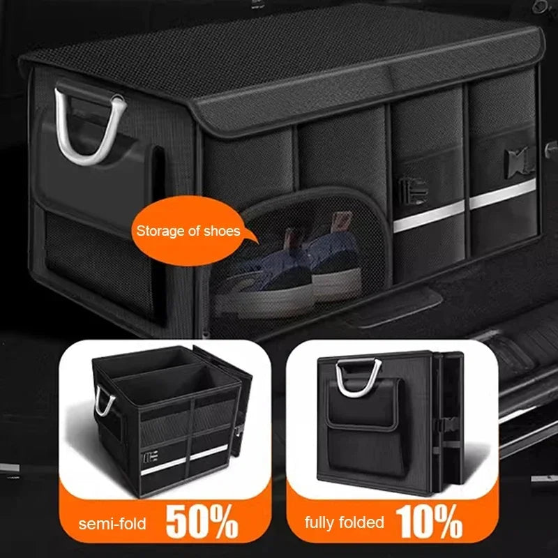 Foldable Trunk Storage Box Waterproof Oxford Cloth 110L additional angle