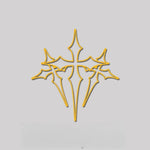 High-Quality Three-Cross Car Stickers Waterproof PVC Faith Automotive Decal Customizab close-up view