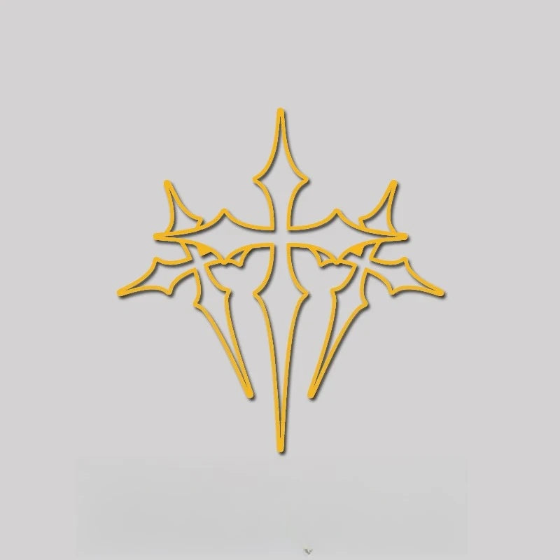 High-Quality Three-Cross Car Stickers Waterproof PVC Faith Automotive Decal Customizab close-up view