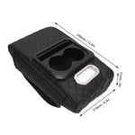 Car Center Console Armrest Pillow Memory Foam Auto Armrest Box with Cup Holder Tissue Box for SUVs Trucks and Cars