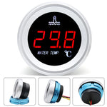 52mm Water Temperature Gauge with Warning Alarm | 0-120℃ Water Temp Meter for Marine B close-up view