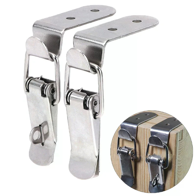 90 Degree Duck Mouth Toggle Latch Spring Loaded Hasp Lock Wooden Case Box Fastening C alternate view