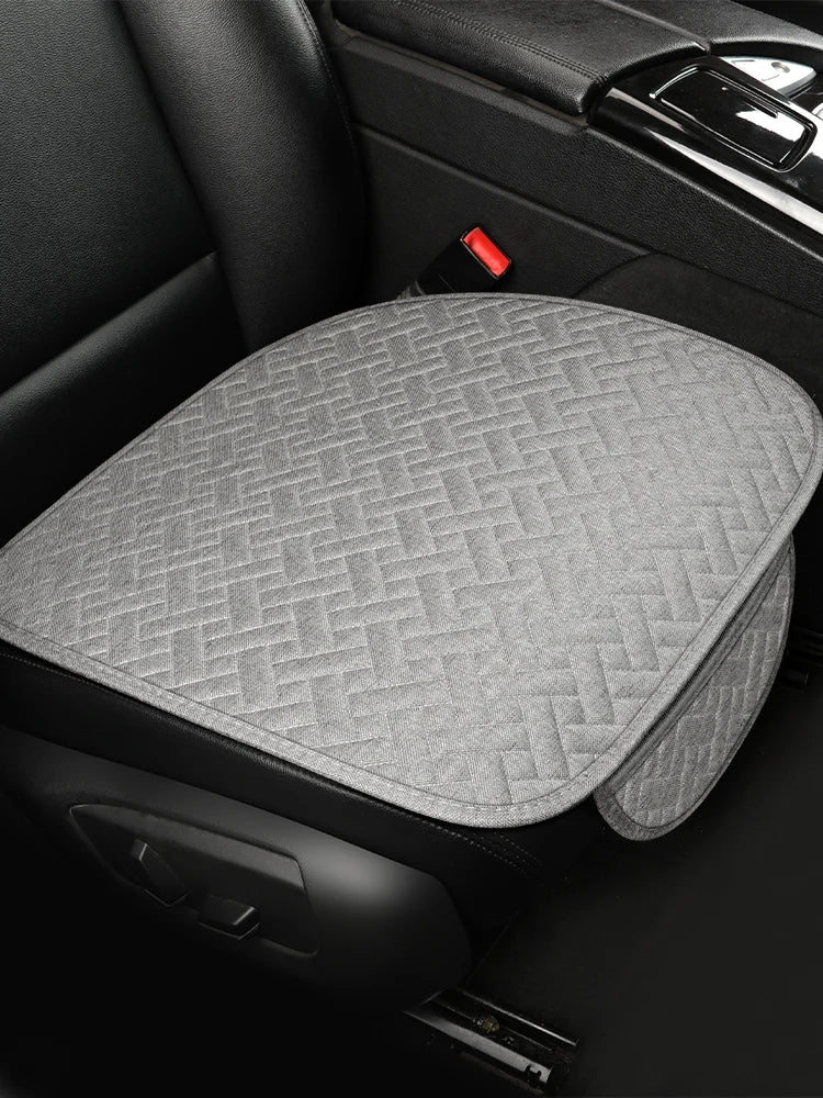 Car Seat Cushion, All Season Universal Linen Car Seat Cushion Cover, Anti Slip, Wear-R close-up view
