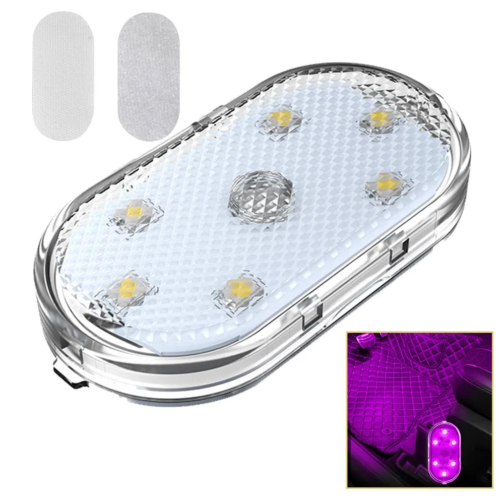 1pc Car LED Light Interior Lighting Atmosphere Lamp for Armrest Box Trunk Switch Touc alternate view