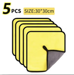 Double Layer Wash Cloth Microfiber Car Cleaning Towels 30X60cm 1/2/3/6/10pcs Soft Quick detail view