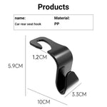 Car Seat Back Hook Universal Car Single Hook Hanger Headrest Storage Hanger Clip Hi additional angle