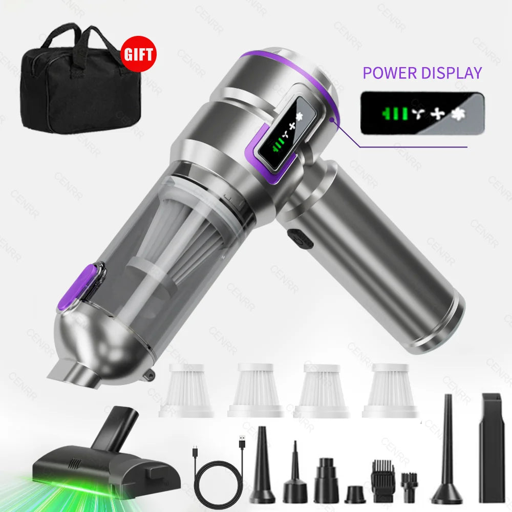 CENRR Cordless Handheld Vacuum Cleaner | 998000PA Powerful Car Vacuum with Blower detail view