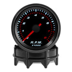 0~8000 RPM 2" 52mm Universal Car Tachometer with White LED Pointer | Smoke Lens Gauge detail view