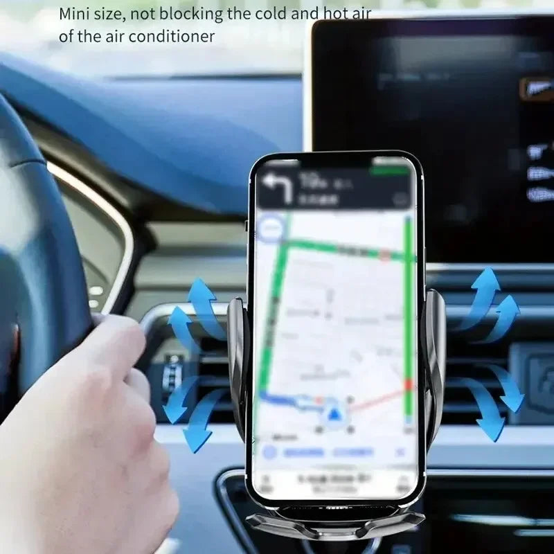 Car Wireless Charger Air Vent Phone Holder Mount | 15W Fast Charging Car Mount for iP lifestyle view