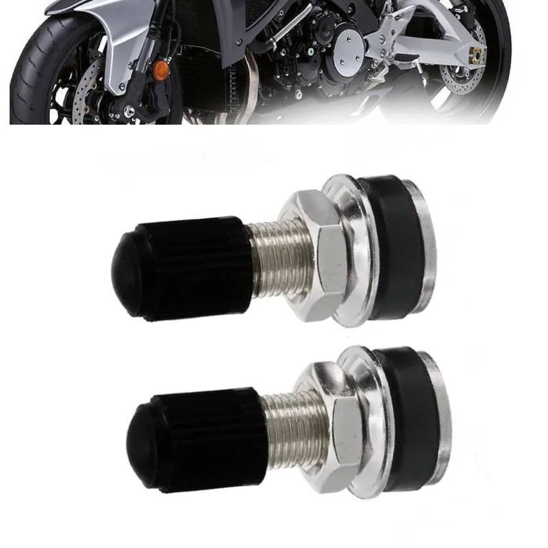 32mm Motorcycle Tyre Valve Dustcap Set | Tubeless Wheel Valve for Motorbike Scooter Q lifestyle view