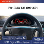 10.25" Digital Cluster for BMW 3 Series E46 M3 1998-2006 | LCD Dashboard Instrument Speedometer