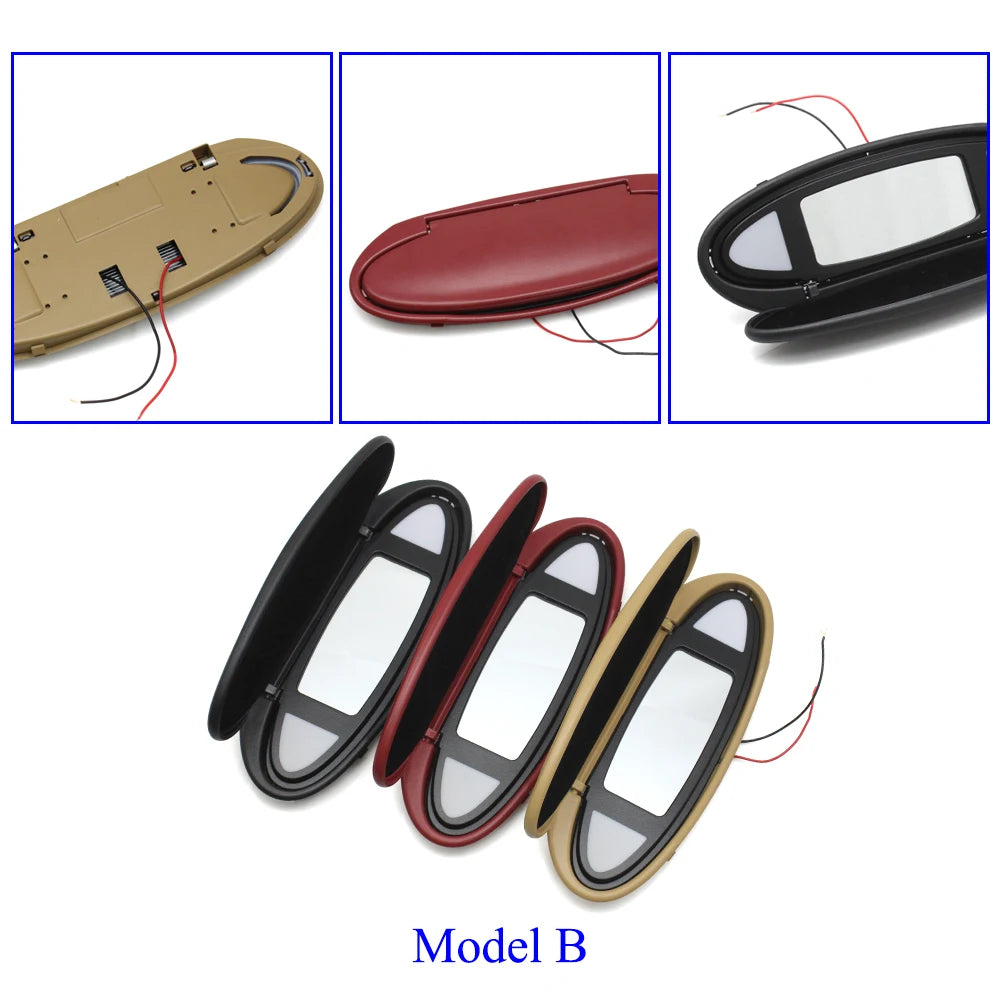 For Porsche Boxster Cayman 986 987 CARRELA TARGA GT2 GT3 996 997 Car Makeup Vanity Sun Visor Shade Mirror Cover Assembly