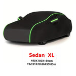 Universal Car Cover with Reflective Strip | Black Outdoor Dust and Snow Protection alternate view